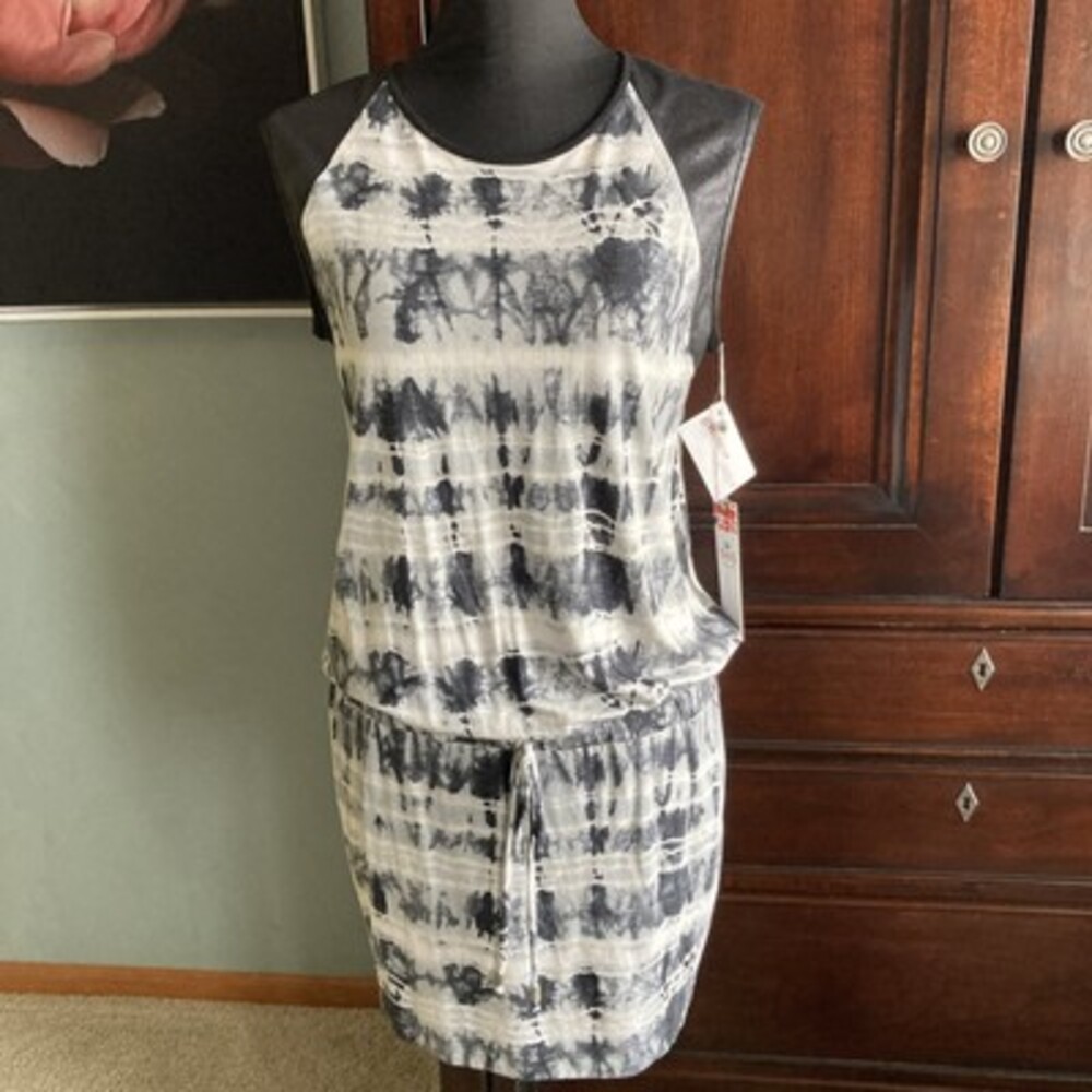 SW3 BESPOKE Tie dye Print Dress-M w/ drawstringwaist NWT $172 A207